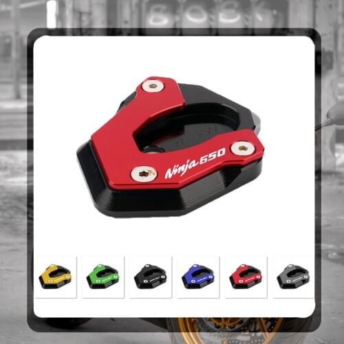 FOR KAWASAKI ER6N NINJA 650 ER6F ER 6N 6F NINJA650 2017 2018 Motorcycle Kickstand Foot Side Stand Extension Pad Support Plate