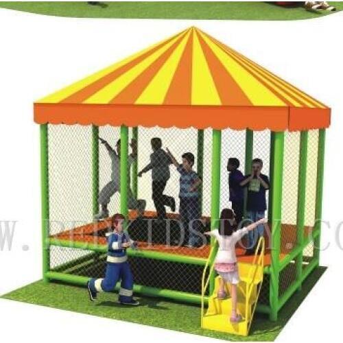 Exported to Latvia High Quality Yard Safety Trampoline With Cover CE Approved 20 Years' Manufacturer HZ-LG066