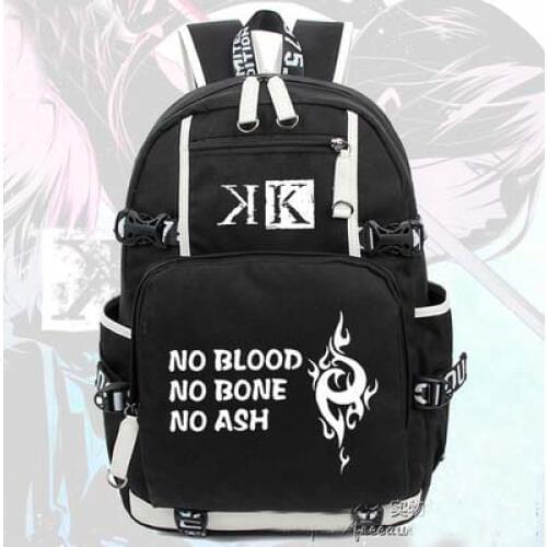 Anime K Suoh Mikoto Backpack Cosplay Canvas Bag Luminous Schoolbag Travel Bags Preppy Style