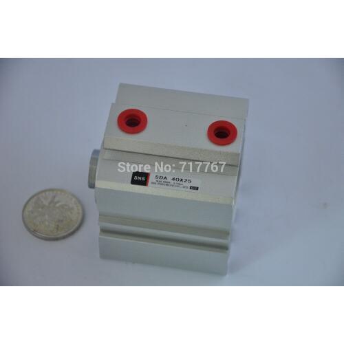 SDA40*25Rc1/8' compact cylinder SNS pnematic parts Airtac type actuator air cylinder Hydraulic cylinder SDA Series M14*1.5