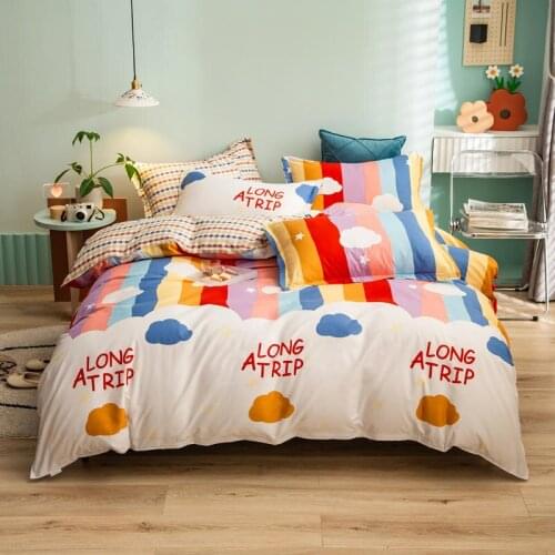 Strawberry Pie Rainbow Church Printed Bedding Set Linen Set Include Duvet Cover Bed Sheet Pillowcase Twin Full Queen King Size