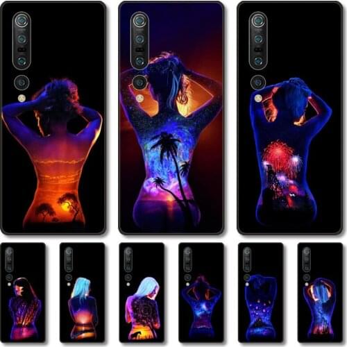 Creative Phone Case For Xiaomi MI 11 10 9 5g Lite Ultra Pro Note S Black Shell Cover