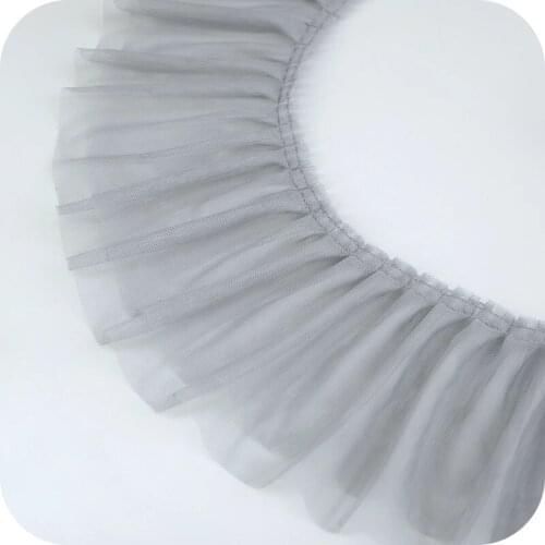 Latest Pleated Green Lace Fabric Guipure Laces Ribbon Craft Supplies 12cm Tulle Lace Trim Sewing Dress Accessories dentelle LX28