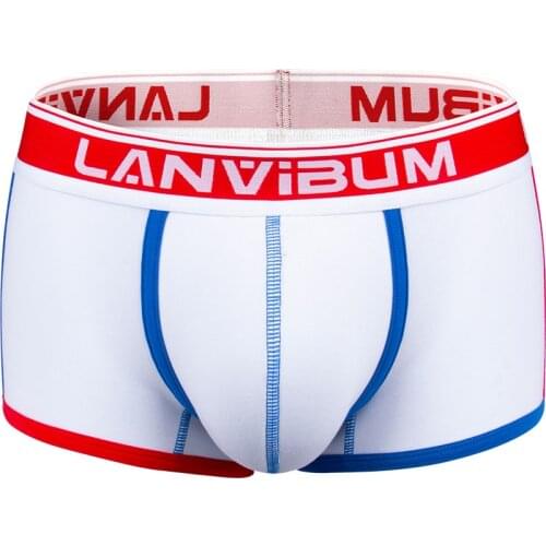 Lanvibum Boxer Shorts Underpants Mens Panties Men Boxer Underwear Cotton for Male Couple Sexy Set Calecon Large Size Lot Soft