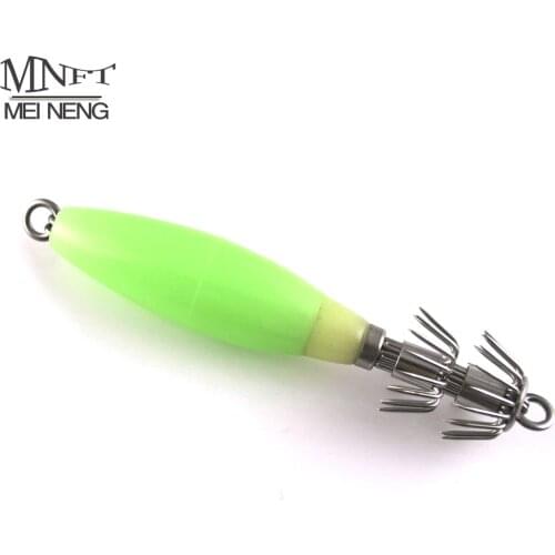 MNFT 1PCS Luminous Octopus Squid Hooks Fluorescent Jig Plastic Body Stainless Steel Umbrella Hook Fishing Bait Lure Accessories