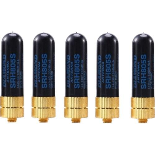 New 5PCS/LOT Dual Band UHF+VHF SRH805S SMA Female Antenna for Baofeng uv-5r BF-888s uv-82 UV-5RA uv-5re TK3107 2107 10W 144/430M