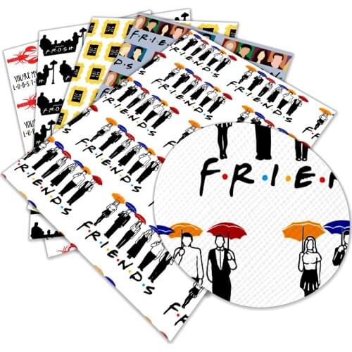 New Beautiful Cartoon Pattern Printed Synthetic Faux Leather 30 cm x 136cm for DIY Bag Material Fabric L234 L235