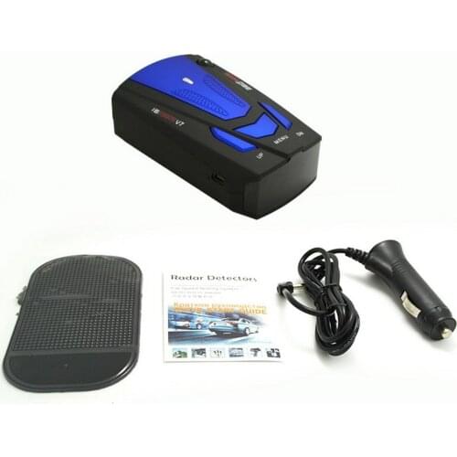 New Blue/Red 360 Degrees Car Radar Detector 16 Band Voice Alert Laser V7 Security Speed Radar Detector Laser LED Display Hot