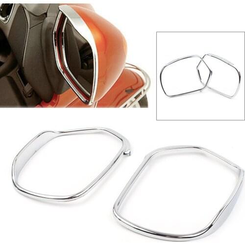GL 1800 Goldwing Motorcycle Rearview Side Mirror Cover Trim For Honda Goldwing GL1800 2001-2011 Chrome ABS Decoration Parts 2Pcs
