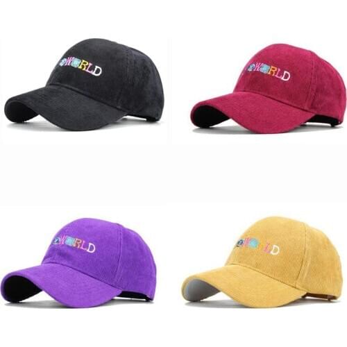 Wholesale 100% Cotton Corduroy Embroidery ASTROWORLD Baseball Caps Travis Scott Unisex Astroworld Dad Hat Cap Fashion Summer Hat