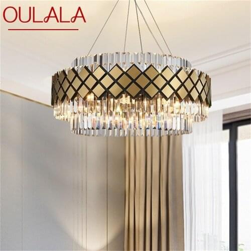 OULALA Pendant Light Postmodern Luxury Crystal Lamp Fixture Decorative For Home Dining Living Room