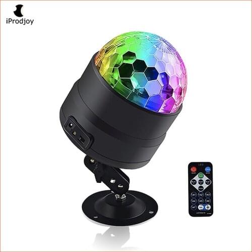 Portable Car Disco Magic ball Rechargeable Remote Control Lamp LED Flash RGB Pink USB edecoration Music Sound Home Party Dj ligh