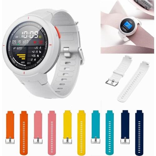 For Amazfit Verge 3 Strap Silicone Watch Band Replacement Bracelet Watch Straps Wristbands Wriststrap For Xiaomi Huami Amazfit 3