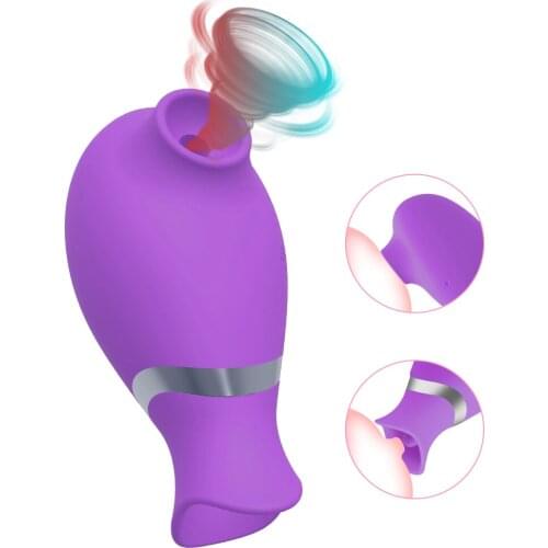 Sucking Vibrator Sex Toys for Women With Tongue Clitoris Stimulator Nipple Sucker G-Spot Vibration Licking Masturbator for Women