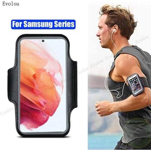 Gym Sport Running Arm band Holder Pouch for Samsung S21 Ultra Note 20 S20 FE M51 M31 A12 A42 A52 A72 A51 A71 Phone Case on Hand