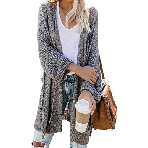 Sweater Women Cardigan 2019 Solid Color New Fashion Autumn And Winter Long Europes Warmn Clothes Women Vestidos MMY77058