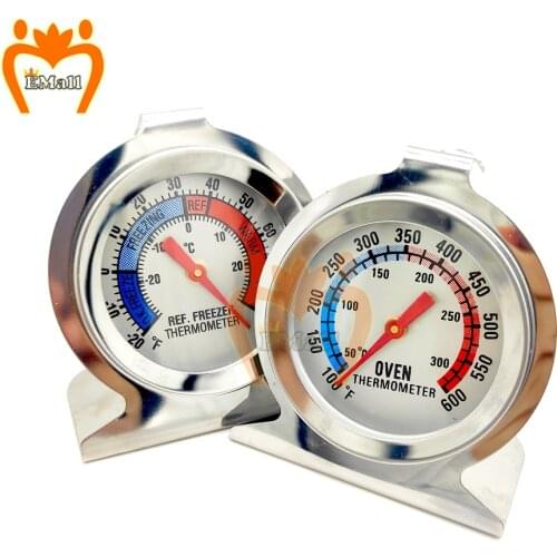 Stainless Steel Oven Cooker Thermometer Mini Refrigerator Thermometer Grill Temperature Gauge Meter Test Home Kitchen Food Meat