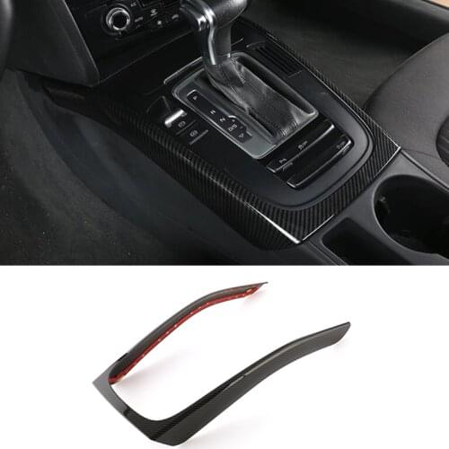 1PCS Center Console Gear Shift Frame Decoration Cover Trim For Audi A4 B8 2009-2016 A5 ABS Car Styling Interior Modified