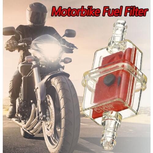 1Pc Motorbike Moped Scooter Square Inline Oil Fuel Filter Clear 6mm Accessories High Quality