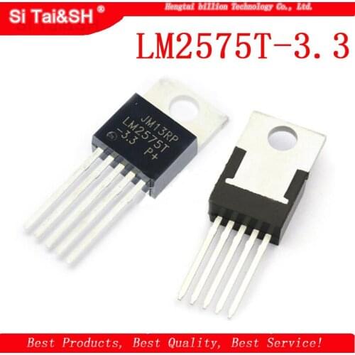 10PCS/LOT LM2575T-3.3 LM2575 Buck tube output 3.3V switching regulator package TO220