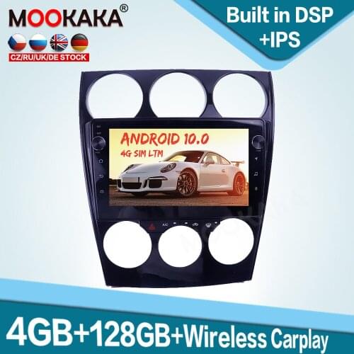 128GB Carplay Android 10.0 Car Multimedia Player for Mazda 6 2002-2008 Auto Radio GPS Navigation Audio Stereo Head Unit DSP
