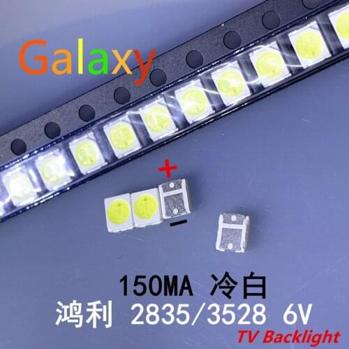 2000PCS/lot HONGLI TRONIC LED Backlight 1210 3528 2835 1W 6V 110LM Cool white LCD Backlight for TV TV Application