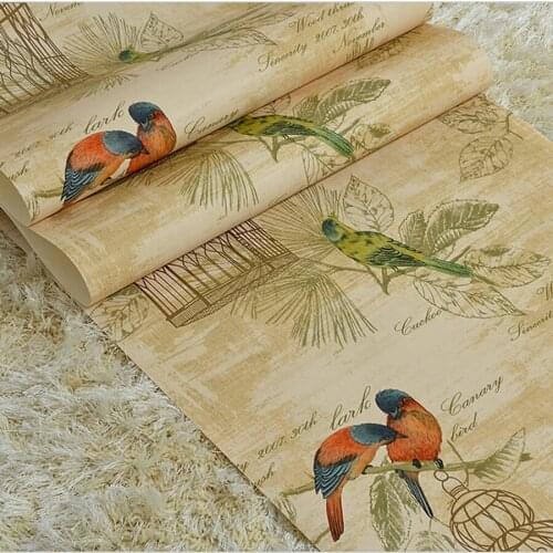 Beibehang Home Decor Flower Wallpaper roll Non Woven Wall paper 3D wallpapers for Living Room Birds Wall Paper Home Decoration