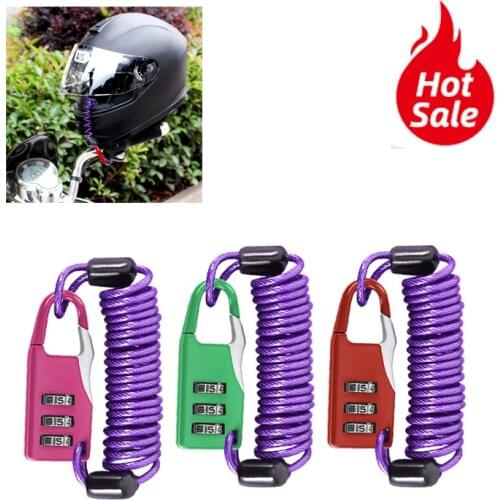 Anti-theft Mountain Bike Bicycle Password Lock Motorcycle Helmet Lock Steel Cable Luggage Lock Bicycle Lock Motorcycle Supplies