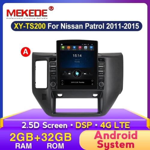 MEKEDE 4G LTE Car radio 2din Android multimedia player for NISSAN PATROL 2011-2015 car stereo autoradio Tesla screen WIFI BT DSP