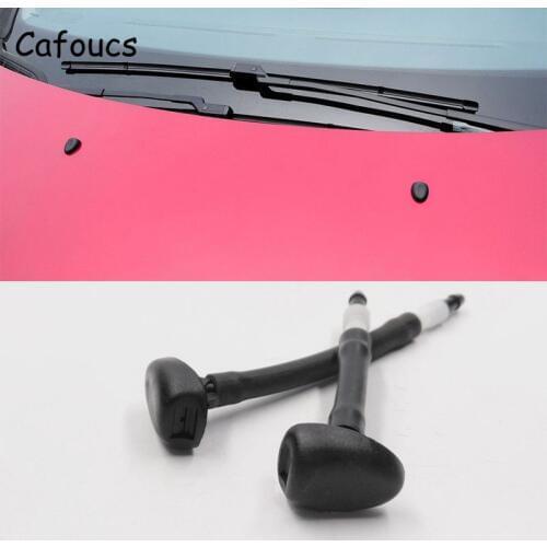 Cafoucs Car Front Windshield Washer Nozzle For Peugeot 307 308 408 508 For Citroen C4 C5 Windscreen Wiper Water Spray Jet