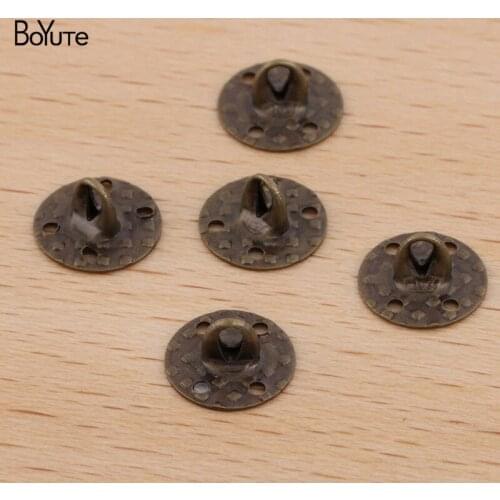 BoYuTe (500 Pieces/Lot) 8MM Metal Brass End Hanging Clasp Base Diy Handmade Jewelry Making Materials