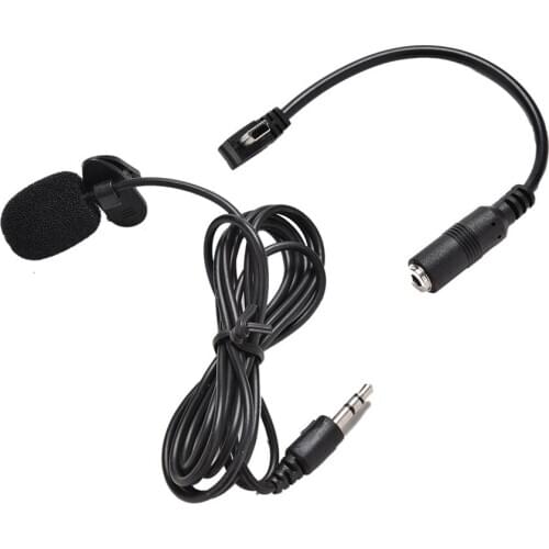 3.5mm Black Mini Clip-on Microphone 30Hz--15KHz + Adapter Cable Suitable For GoPro Hero 3/3+ /4 Camera