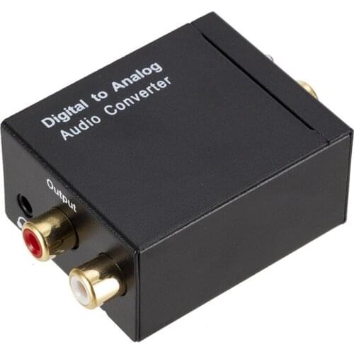 New RCA R/L Output Digital to Analog Audio Adapter DAC Amplifier Box for Coaxial Optical SPDIF signal to Analog Audio Converter