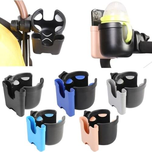 2-in-1 New Universal Baby Stroller Cup Holder With Mobile Phone Case Children Tricycle Bicycle Cart Buggy Bottle Rack Cup Holder