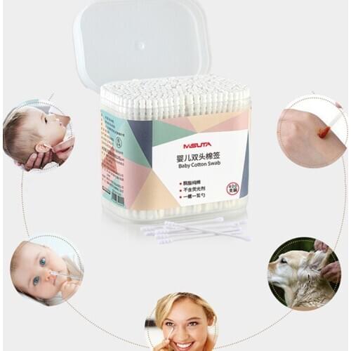 Baby Cotton Swab Buds Cleaning of Ears Tampons Cotonete Pampons Nose Ears Cleaning Tools Health Beauty Double Head Soft Cotton