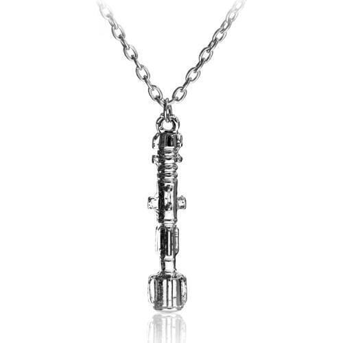 Dongsheng Fashion Doctor DW Necklace Sonic Screwdriver Vintage Antique Silver Color Pendant Jewelry for Men And Women Gift