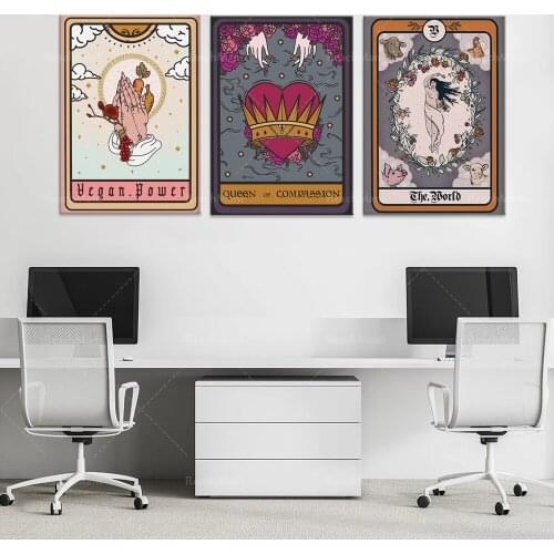 Tarot card abstract canvas painting poster print wall art picture living room nordic home decoration