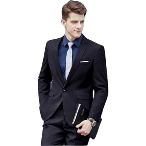 Summer Custom Made Black Mens Suit Dress Best Terno Slim Fit Wedding Terno Masculino Blazer 2pieces (Coat+Pants+Tie)