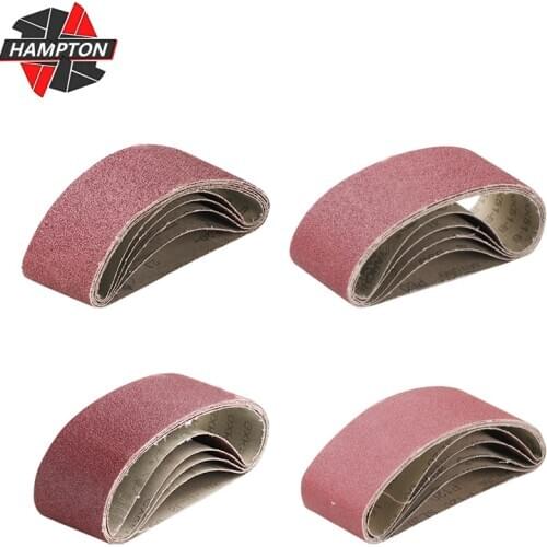 5pcs Sanding Belt Set 400x60mm Abrasive Sanding Belts Sander 40-120 Grit Sanding Bands For Sander Grinding Polishing Tools