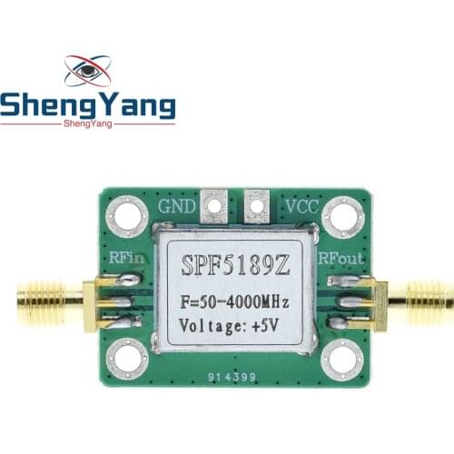 LNA 50-4000 MHz RF SPF5189 NF 0.6dB Low Noise Amplifier Signal Receiver Board Wireless Communication Module With Shield Shell