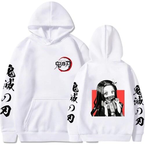 2021 New Arrival Demon Slayer Anime Hoodie Pullovers Tops Long Sleeve Casual Fashion Clothes
