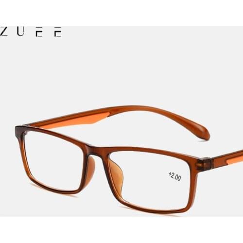 ZUEE TR90 Ultralight Women Men Reading Glasses Retro Clear Lens Presbyopic Glasses Female Male Reader Eyewear +1.5 2.0 3.0 4.0