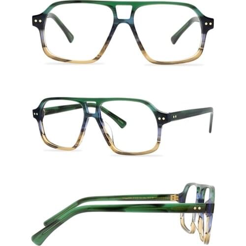 Belight Optical Women Men Classical Big Size Square Shape Acetate Prescription Eyeglasses Optical Spectacle Frame Eyewear 9556