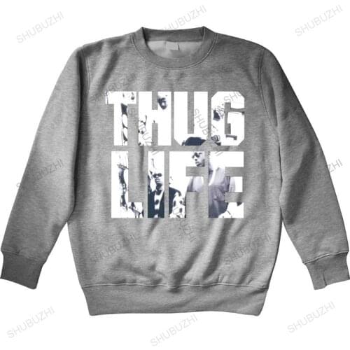 Autumn winter hoodies New THUG LIFE TUPAC SHAKUR SAKUR 2PAC Album hoodies Man crew neck hoodie