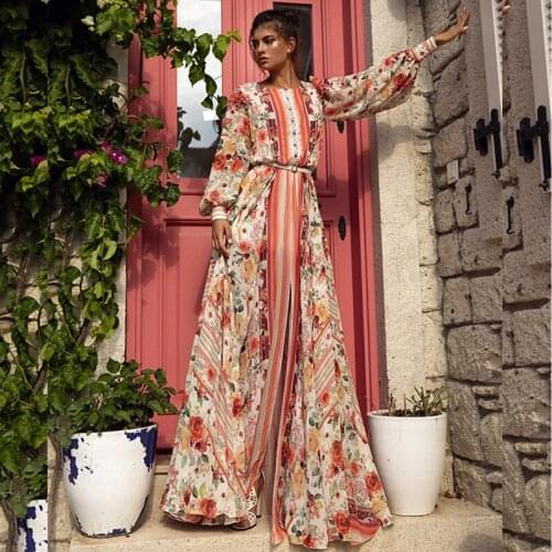 Printed Dress Women Clothing vestidos 2021 new arrive women long dress