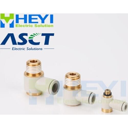 5PCS/bag KQ2VS hexagonal socket Air Pneumatic Pipe Connector 12mm OD Tube 3/8" 1/2" Male Thread L Shape Gas Quick Fittings