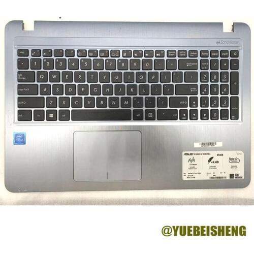 YUEBEISHENG 95%New For ASUS X540S X540L A540L K540L A540UP X540SA X540L palmrest upper cover US keyboard Touchpad,Gray