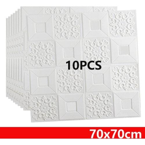 70X70CM Foam Ceiling Panel Wall Stickers Roof Decal Self Adhesive 3D Waterproof Wallpaper For Kids Room Living Room Big Size