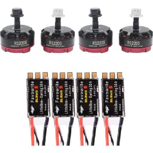 RS2205 2300KV 2205 CW/CCW Brushless Motor and FVT Littlebee 30A BLHeli-s SPRING ESC for FPV Racing Quad Motor Multicopter