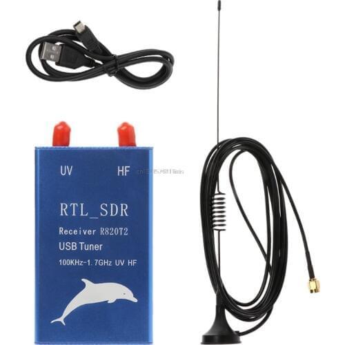 RTL2832U+R820T2 100KHz-1.7GHz UHF VHF HF RTL.SDR USB Tuner Receiver AM FM Radio